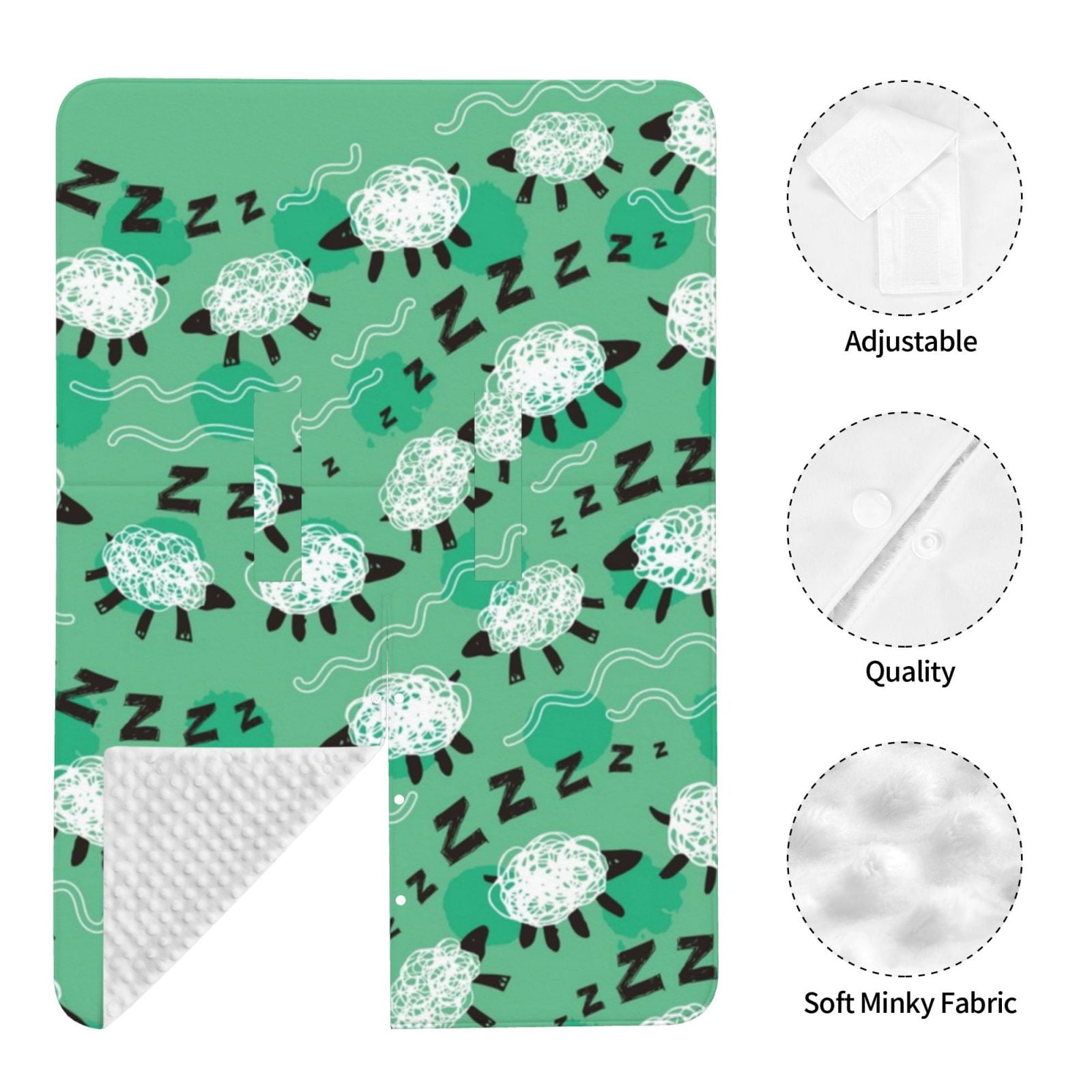 Naloa Sheep Zzz Baby Car Seat Cover, Breathable Baby Carrier Cover, Multiuse Baby Carrier Cover & Nursing Breastfeeding Cover