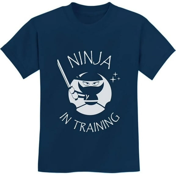 Tstars Kids' Little Ninja T-Shirt - Fun Karate-Themed Top - Youth Birthday Gift - Size XS - Navy