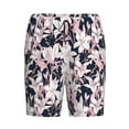 thumbnail image 3 of Yiaed Lilies Flowers for Men's Soft Sleep Pajama Short Lounging Pajama Shorts-X-Large, 3 of 8