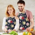 thumbnail image 3 of Pioneer Flower Floral Print Pattern Apron for Women and Men, Cotton Linen Waterproof with Pockets, Adjustable, 33x27 Inch for Kitchen, Gardening, BBQ, Salon, 3 of 6