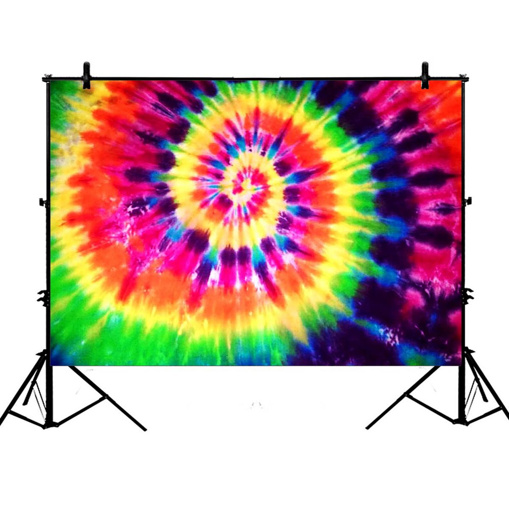 GCKG 7x5ft Colorful Tie Dye Photography Backdrop,Colorful