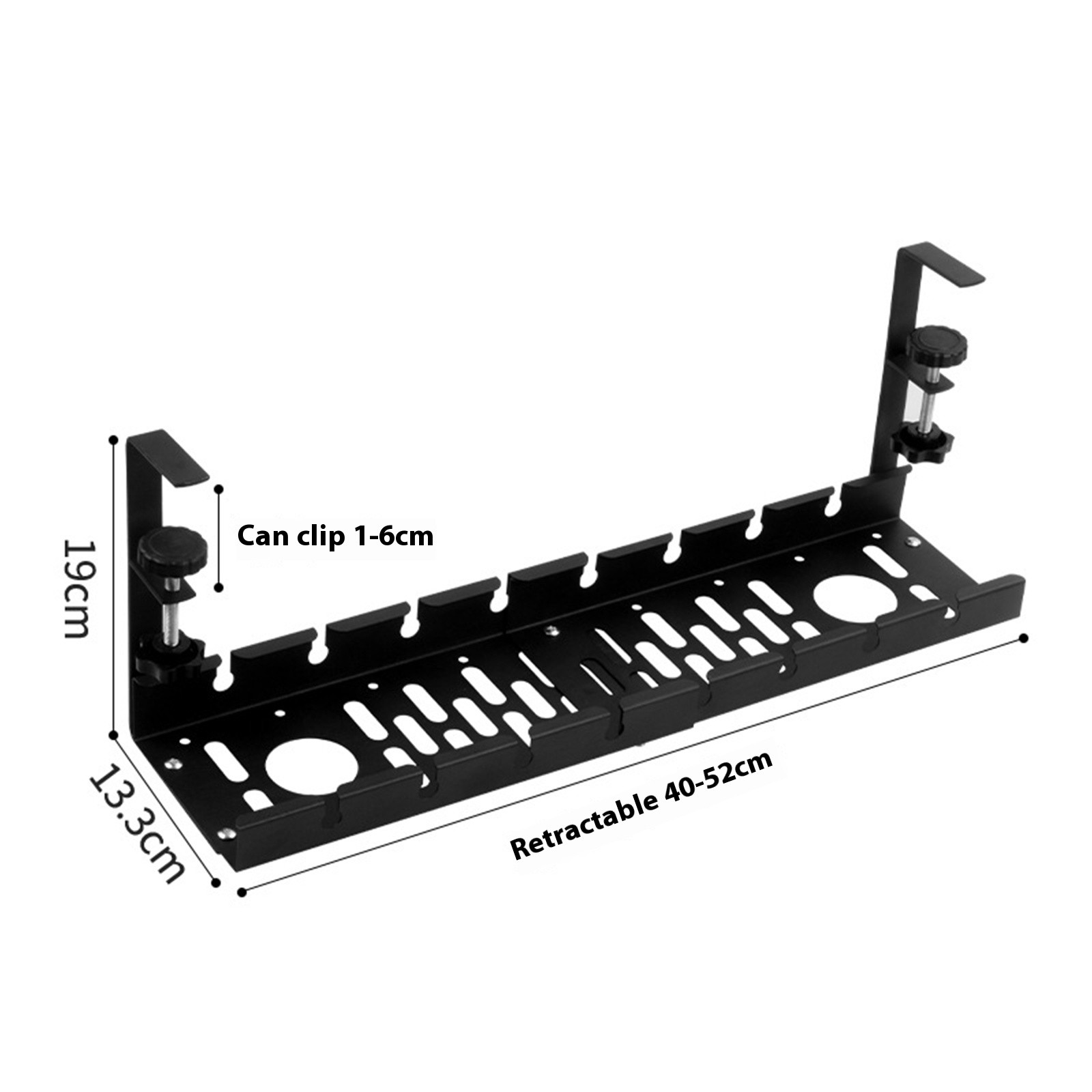 Not Drill Retractables Cable Management Tray Under Desk 20.47Inch Length Child & Pet Safe Wire Organizers