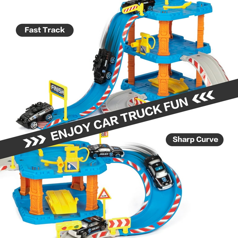 Kids Space Car Playset Toy Ramp Track Set,Winding Highway Space