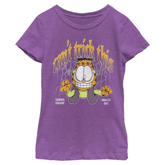 Girls Garfield Ghouls Out Can't Trick This T Shirt
