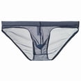 thumbnail image 3 of COSFO Blue Men Briefs Mesh Bulge Pouch Underwear Breathable Low Rise Classic Fit Men Underwear, 3 of 4