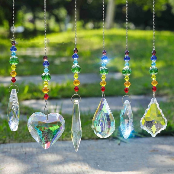 kttectoa Sun Catchers Hanging Crystals Prism Glass Pendant Colored Ornament for Window Christmas Tree Wedding Home Decor Christmas Gifts Home