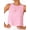 Pink, variant on Women'S Gingham Top Summer CropTank Tops Button Back Casual Sleeveless Shirts Blouses Resort Wear Black L