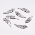 thumbnail image 3 of 20pcs style Alloy Pendants Cadmium Free & Lead Free Wing Antique Silver 34x11x2mm Hole: 2.5mm, 3 of 3