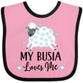 thumbnail image 3 of Inktastic My Busia Loves Me Baby Lamb Boys or Girls Baby Bib, 3 of 4