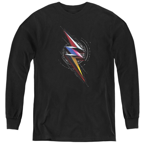 Power Rangers - Bolt Sigil - Youth Long Sleeve Shirt - Large