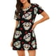 thumbnail image 1 of Fotbe PUG Bata de Dormir para Mujer con Estampado, Camisón de Algodón de Manga Corta, Ropa de Dormir Casual, 1 of 6