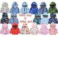 thumbnail image 5 of Baby Boys Lightweight Jackets Kids Toddler Dinosaur Hooded Windbreaker Outerwear, 5 of 11