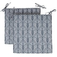 thumbnail image 1 of Vargottam Printed Indoor/Outdoor Chair Pads Non Slip Dining Chair CushionSquareShapedDining Chair Pad With String Ties Machine Washable & Home Decor Cushion- Set Of 2-Royal Blue, 1 of 8
