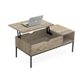 thumbnail image 5 of Monarch Coffee Table, 42 L, Rectangular, Cocktail, Lift-top, Dark Taupe, Black, 5 of 5