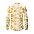 thumbnail image 5 of Zysthvn Casual Shirts for Men Tall and Big Fall Vacation Long Sleeve Men T Shirt Stretch Printed Lightweight Button Turn Down Collar Tops, 5 of 5