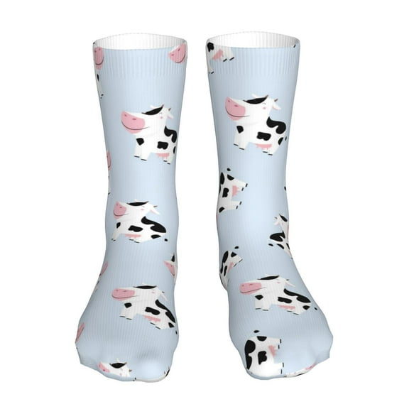 Goofa Cute Farm Cow for 16in Socks, Funny Novelty Crazy Design Cotton Socks Sports Socks Knee High Socks For Men, Women,1Pairs - Gift For Working Friends