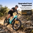 thumbnail image 7 of Actbest Cozy Electric Bike for Adults, 750W Motor 48V 15.6AH Removable Battery,7 Speed,Front Suspension, Wide Saddle, 24"x3.0" Fat Tire E-Mountain Bicycle, APP Control, 7 of 7