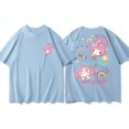 thumbnail image 3 of Camisetas kawaii de Sanrio, Kuromi, Pochacco, Cinnamoroll, My Melody, Harajuku, para mujer, lindas camisetas con gráficos de anime Ullzang, camisetas Y2K para mujer, 3 of 5