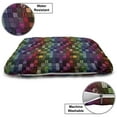 thumbnail image 3 of Geometric Pet Bed, 100 Squares Tile Design with Motifs Forming Blended Color Patchwork, Chew Resistant Pad for Dogs and Cats Cushion with Removable Cover, 24" x 39", Multicolor, by Ambesonne, 3 of 4