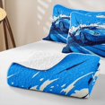 thumbnail image 4 of Castle Fairy Racing Style Blue Sports Car Twin Quilt Set for Boys,Dynamic Splash Art Twin Coverlet Set,Vibrant Blue, 4 of 7