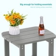thumbnail image 5 of Sonerlic 1 Peak Outdoor Patio HIPS Adirondack Side Table Rectangular for Indoor and Outdoor,Light Gray, 5 of 7