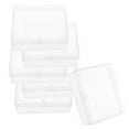 thumbnail image 1 of KAKOWELY tiny plastic boxes 6pcs Small Clear Plastic Beads Storage Containers Box With Hinged Lid For Storage Of Small Items Crafts Jewelry Hardware 2.16x2.16x0.59in, 1 of 5