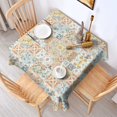 thumbnail image 2 of Pioneer Flower Floral Print Pattern Square Tablecloth, Waterproof Wipeable Spillproof Washable Table Cover for Home Kitchen Party and Daily Decor 42"x42", 2 of 6