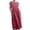 Red, variant on Boho Womens Clothing Winter Women's Solid Sleeveless O Neck Maxi Pockets Loose Baggy Kaftan Long Dress Beach Maxi Dress