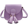 thumbnail image 2 of 1Pack Little Girls Purses ,Toddler Crossbody Purse Princess Purses Handbags Cute Girl Wallets Mini Shoulder Crossbody Bags for Kids, Tassel Style(Purple), 2 of 7