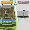 thumbnail image 6 of Leumius 8FT Trampoline for Kids,Outdoor Round Trampoline with Basketball Hoop and Safety Enclosure Net,Ladder,Easy Assembly,Blue, 6 of 11