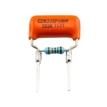 

Musiclily Pro Treble Bleed Mod with Orange Drop 225P Polyester Film/Foil Capacitor and Precision Resistor for Electric Guitar Bass .001uF+150K