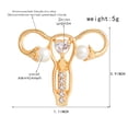 thumbnail image 3 of Broche De Diamantes De Imitación Forma De útero Alfileres De Solapa Para Oro, 3 of 9