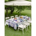 thumbnail image 4 of Outdoor Tablecloth with Umbrella Hole for Patio/Picnic/Party/Camping, Purple Floral Waterproof Table Cloth Rectangle Table Cover Washable, Spring Lavender Daisy Butterflies Botanical (60"x 102"), 4 of 8