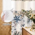 thumbnail image 3 of No Hook Shower Curtain, Vintage Country Shower Curtains for Bathroom with See Through Top Window, Blue Rustic Texas Star Vines Wooden Grain Waterproof & Washable Bath Curtain Long 72"x78", 3 of 9