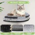 thumbnail image 5 of Cat Wall Furniture Set with Plush Cushion, Cat Hammock Cat Wall Shelves with 3 Cat Wall Steps, Cat Shelves and Perches for Wall Climbing Shelves for Indoor, Black Indoor Cat Shelves Wall Mount, 5 of 7