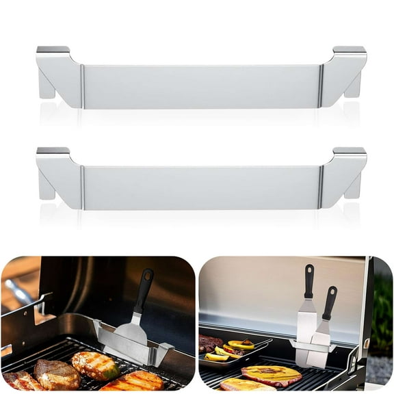 Gustave 2 Pack Stainless Steel Griddle Spatula Holder Removable Grill Barbecue Tool Hold Rack Outdoor Camping Picnic BBQ Accessories
