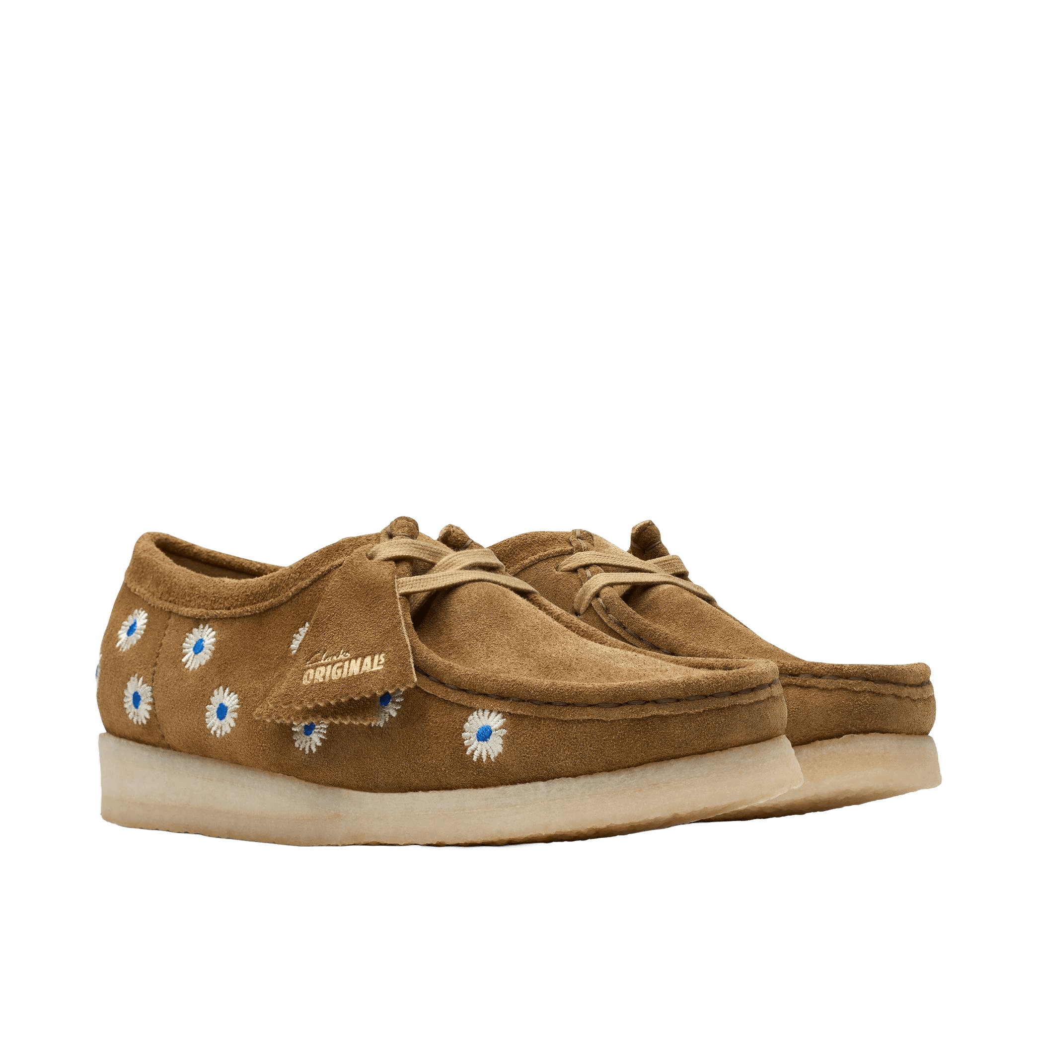 【新品・未使用】Clarks Wallabeeスウェード オリーブ25.0㎝ CLARKS ORIGINALS WOMEN WALLABEE Shoes Dark Olive Embroidery