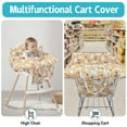 thumbnail image 4 of Shopping Cart Cover for Baby 2-in-43 High Chair Cover with Safety Harness Multifunctional Grey Pattern Cart Covers for Babies Soft Padded Grocery Cart Cover for Baby Boy Girl, 4 of 4