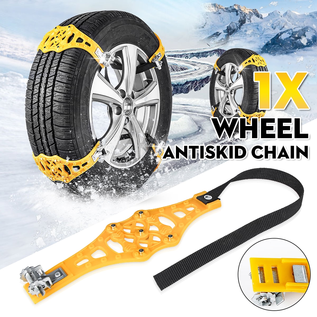 8Pcs Car Snow Wheel TPU Chain Tire Emergency Beef Tendon Belt Antiskid Universal 8Pcs Car Snow Wheel TPU Chain Tire Emergency Beef Tendon Belt Antiskid Universal
