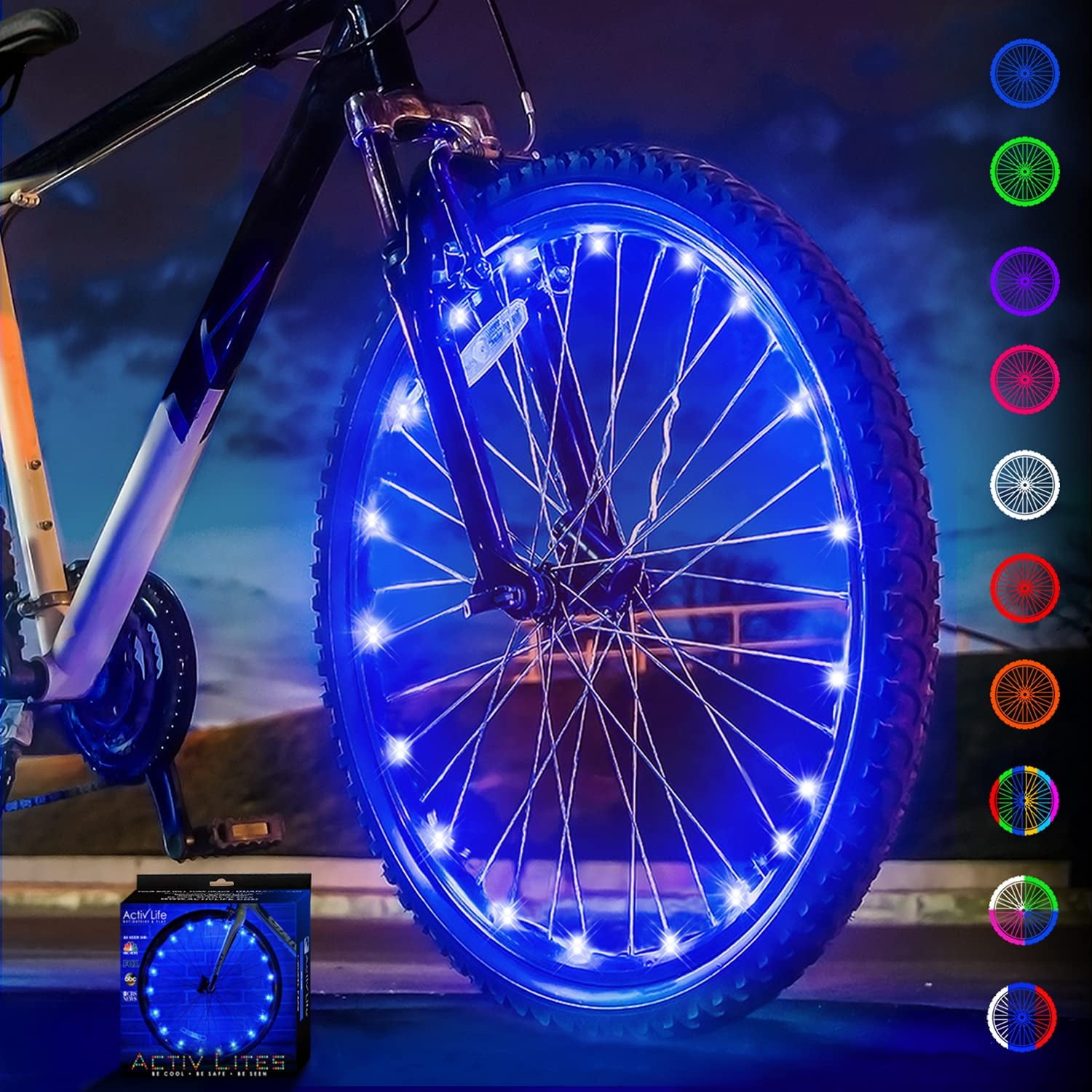 fugl så meget Utrolig LED Bike Wheel Lights, Best Bicycle Lights - Stocking Stuffer Birthday Gift  for Kids, Boys, Girls, Adults - Walmart.com