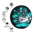 thumbnail image 6 of Lsque Geometry Dash Pattern Tire Covers - Tough Tire Wheel Protector for Truck, SUV, Trailer, Camper, RV - 14 inch, 6 of 7
