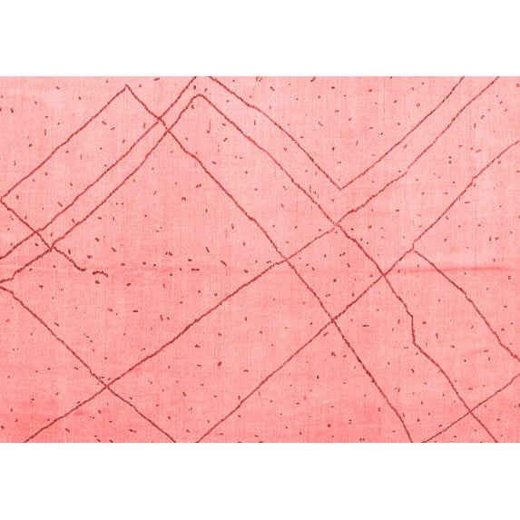 Ahgly Company Indoor Rectangle Oriental Red Modern Area Rugs, 3' x 5'