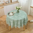 thumbnail image 5 of Vinyl Tablecloth with Flannel Backed Waterproof Oil-Proof PVC Table Cloth Stain-Resistant Wipeable Easy Care Table Cover for Indoor and Outdoor, 5 of 6