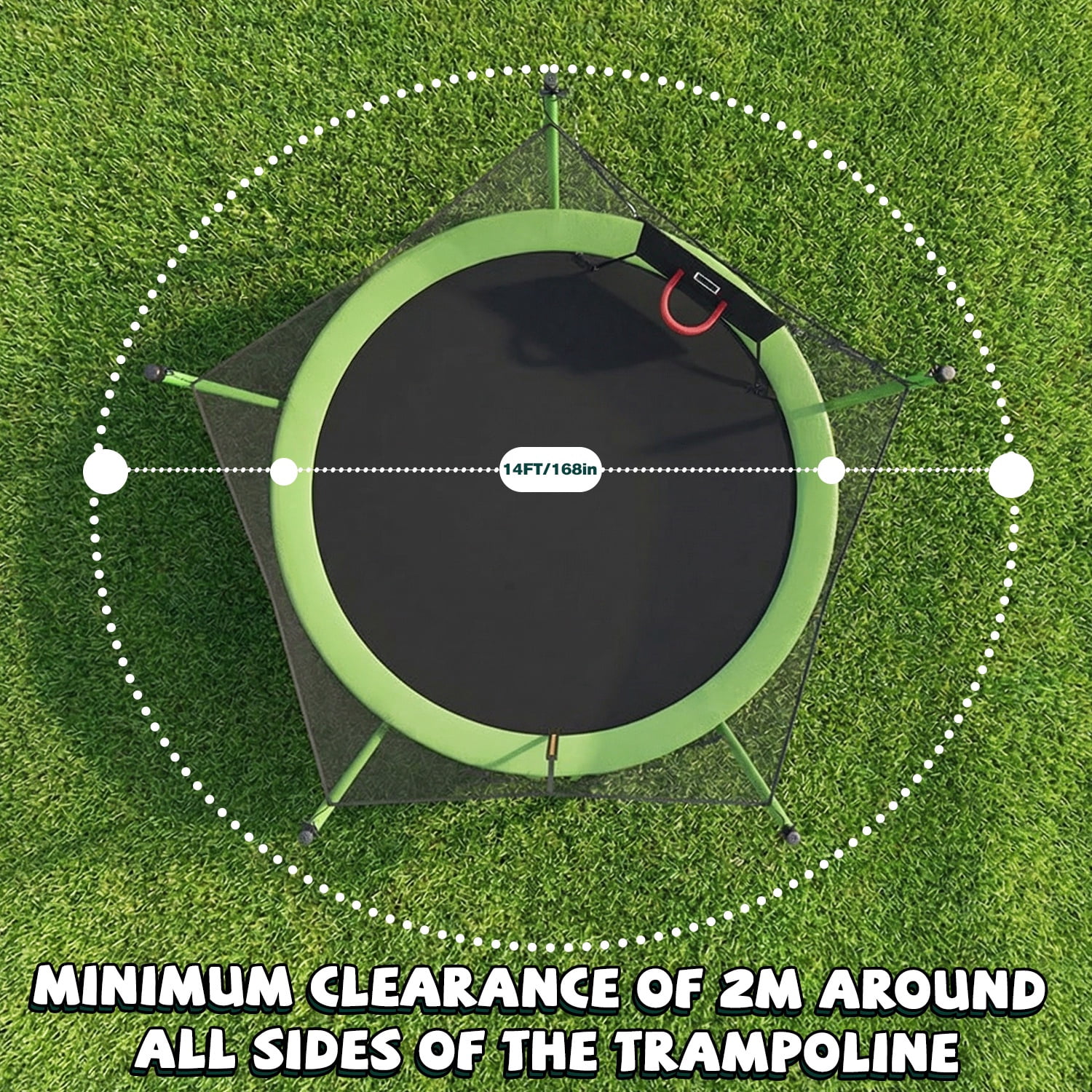 SHINPT 14ft Outdoor Trampoline for Kids, Big Trampoline with Basketball Hoop and Ladder, Heavy Duty Trampoline with Net Meets ASTM Standard, Backyard Trampoline for Adult, Large Trampoline for Gift