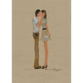 thumbnail image 3 of May 14x18 Black Modern Framed Museum Art Print Titled - Lovely Kiss 82485, 3 of 5