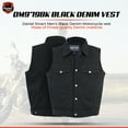 thumbnail image 2 of Daniel Smart S to 6XL Sleeveless Denim Biker Vest for Men Unique Raw Blue & Black Jean Vest with Snap Closure & Multiple Carry Pockets, 2 of 5