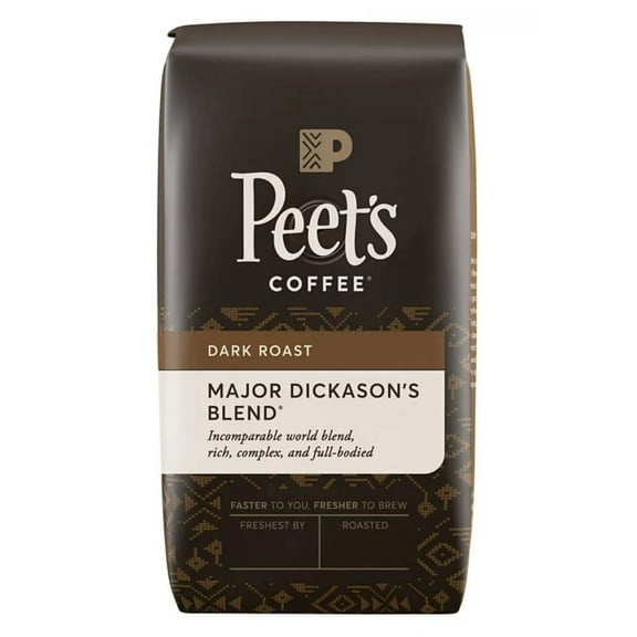 Peet's Coffee, Major Dickason's Blend, Dark Roast, Whole Bean 32oz (2 Pack)