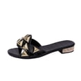 thumbnail image 2 of Sandals Women Comfortable Women's Fashionable Versatile Casual Plus-Size Shoes Spring/Summer Style Trendy Soft-Soled Open-Toe Flat Sandals For Outdoor Wear Beach Sandals.,Black,37, 2 of 7