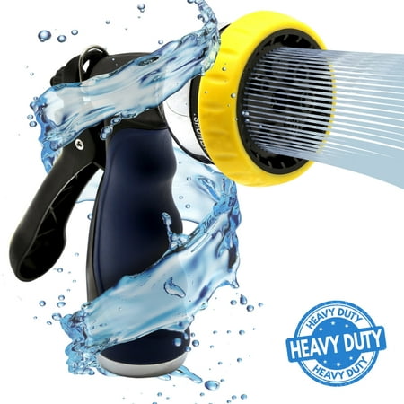 Garden 7 Pattern SereneLife PSLPRT55 - Multi-Pattern Garden Hose Sprayer – Hose Trigger Spray Nozzle Attachment with (7) Spray Patterns ()