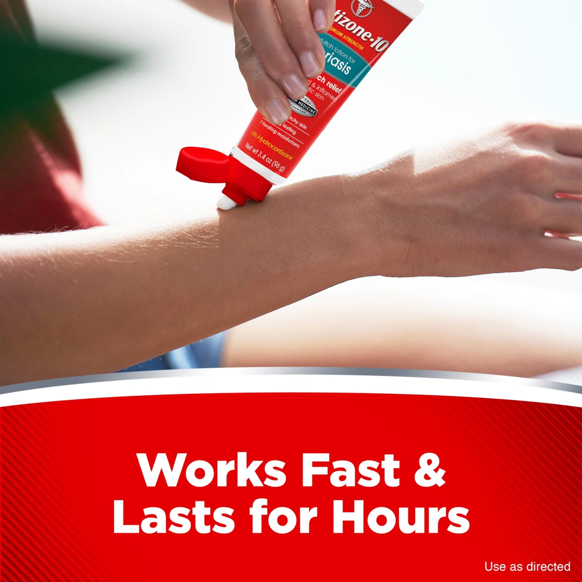 Cortizone 10 Maximum Strength Anti-Itch Lotion for Psoriasis, 1% Hydrocortisone, 3.4 oz.